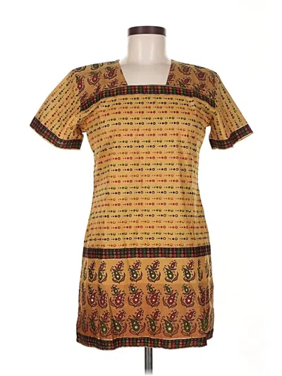 Pre-owned Unbranded Casual Dress In Brown
