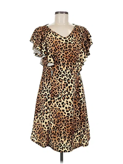 Pre-owned Unbranded Casual Dress In Brown