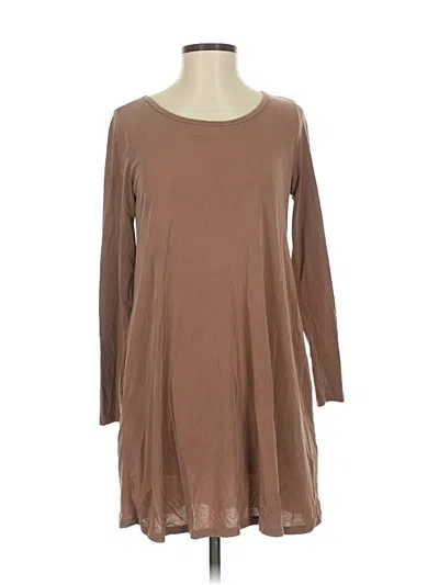 Pre-owned Unbranded Casual Dress In Brown