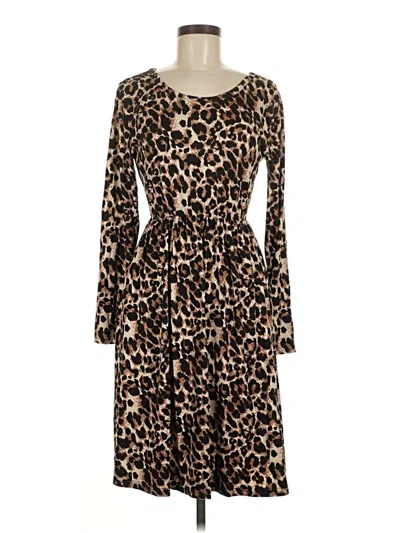 Pre-owned Unbranded Casual Dress In Brown