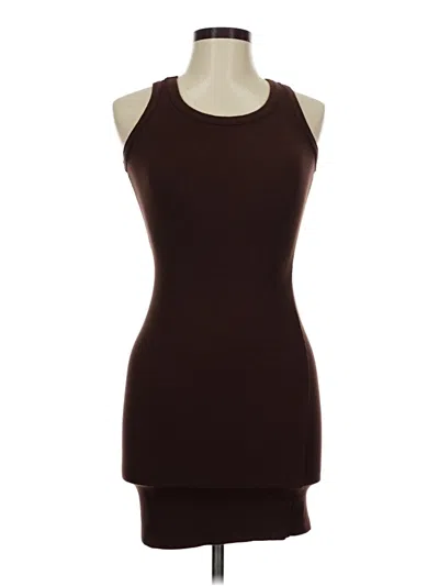Pre-owned Unbranded Casual Dress In Brown