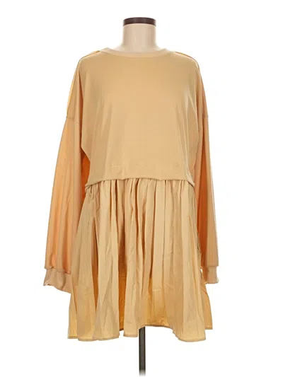Pre-owned Unbranded Casual Dress In Brown