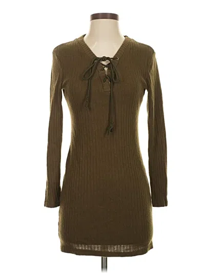 Pre-owned Unbranded Casual Dress In Brown