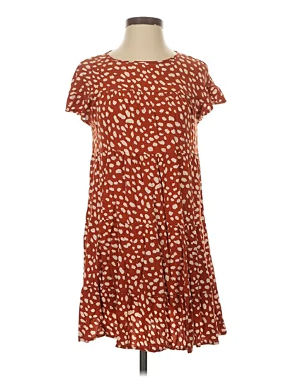 Pre-owned Unbranded Casual Dress In Brown