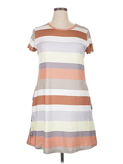 Pre-owned Unbranded Casual Dress In Brown