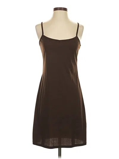 Pre-owned Unbranded Casual Dress In Brown