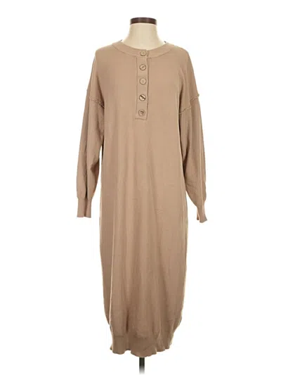 Pre-owned Unbranded Casual Dress In Brown