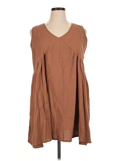 Pre-owned Unbranded Casual Dress In Brown