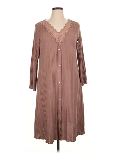 Pre-owned Unbranded Casual Dress In Brown