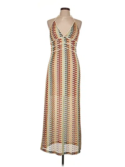 Pre-owned Unbranded Casual Dress In Brown