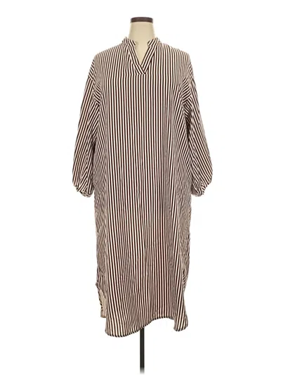 Pre-owned Unbranded Casual Dress In Brown
