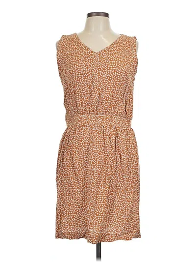 Pre-owned Unbranded Casual Dress In Brown