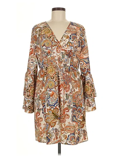 Pre-owned Unbranded Casual Dress In Brown
