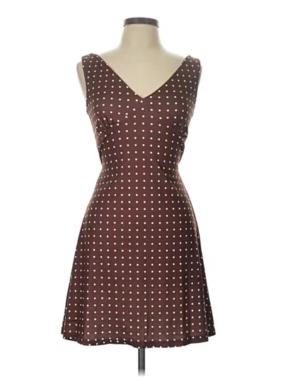 Pre-owned Unbranded Casual Dress In Brown