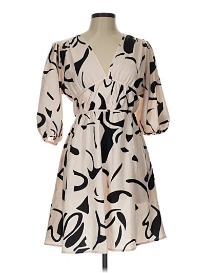 Pre-owned Unbranded Casual Dress In Brown