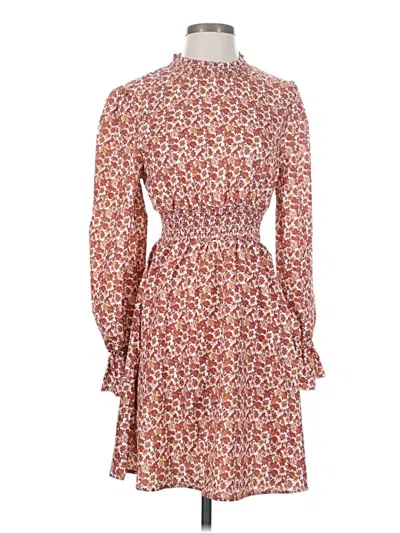 Pre-owned Unbranded Casual Dress In Brown