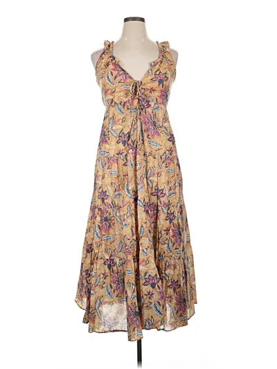 Pre-owned Unbranded Casual Dress In Brown