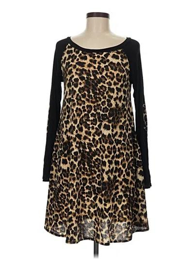 Pre-owned Unbranded Casual Dress In Brown