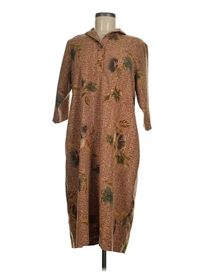 Pre-owned Unbranded Casual Dress In Brown