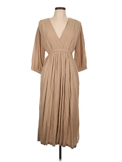 Pre-owned Unbranded Casual Dress In Brown