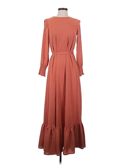 Pre-owned Unbranded Casual Dress In Brown