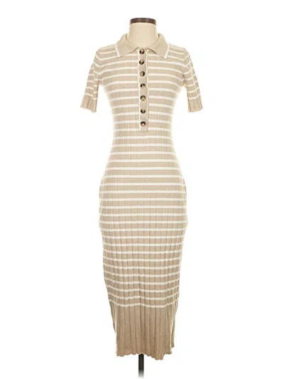 Pre-owned Unbranded Casual Dress In Brown