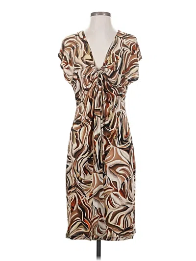 Pre-owned Unbranded Casual Dress In Brown