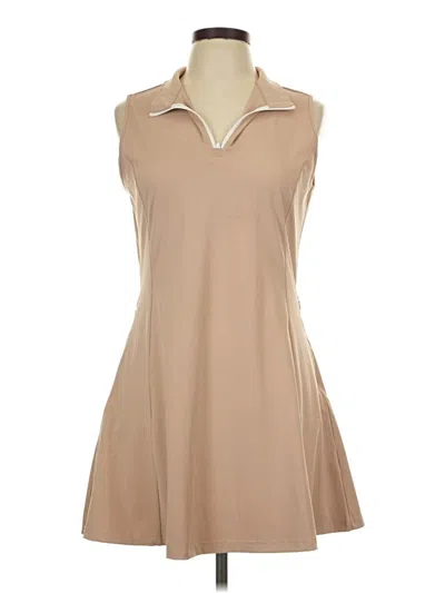 Pre-owned Unbranded Casual Dress In Brown