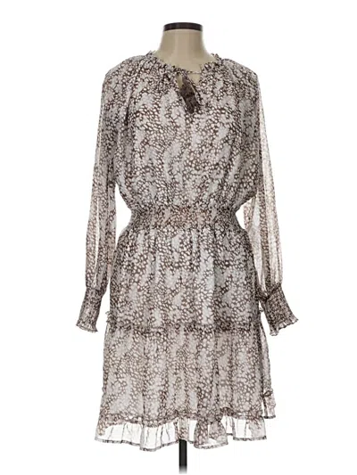 Pre-owned Unbranded Casual Dress In Brown