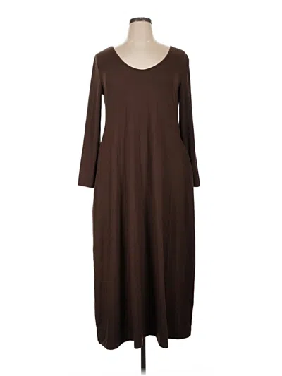Pre-owned Unbranded Casual Dress In Brown