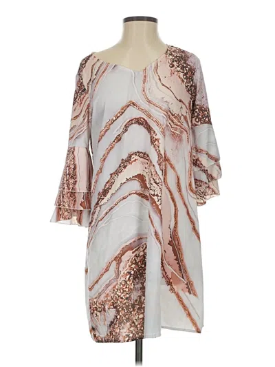 Pre-owned Unbranded Casual Dress In Brown