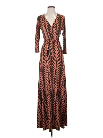 Pre-owned Unbranded Casual Dress In Brown