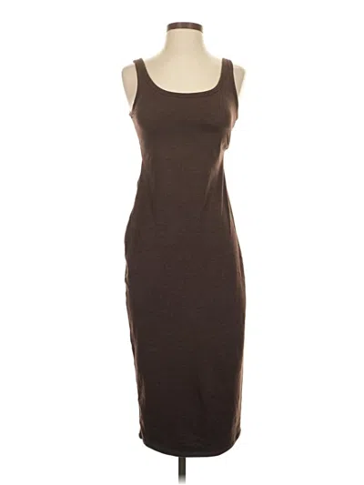 Pre-owned Unbranded Casual Dress In Brown
