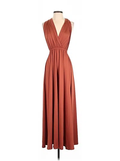 Pre-owned Unbranded Casual Dress In Brown