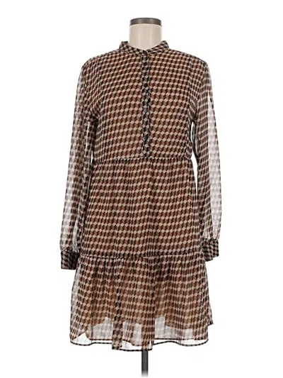 Pre-owned Unbranded Casual Dress In Brown