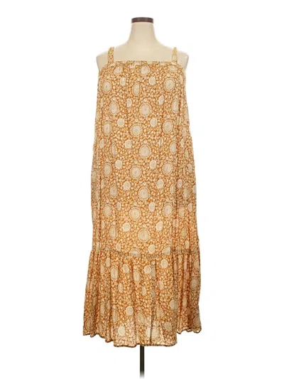 Pre-owned Unbranded Casual Dress In Brown