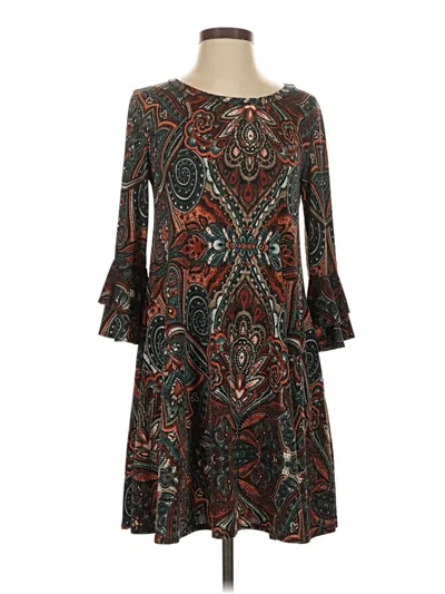 Pre-owned Unbranded Casual Dress In Brown