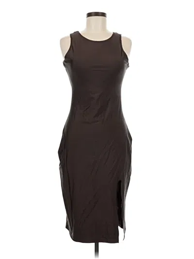 Pre-owned Unbranded Casual Dress In Brown
