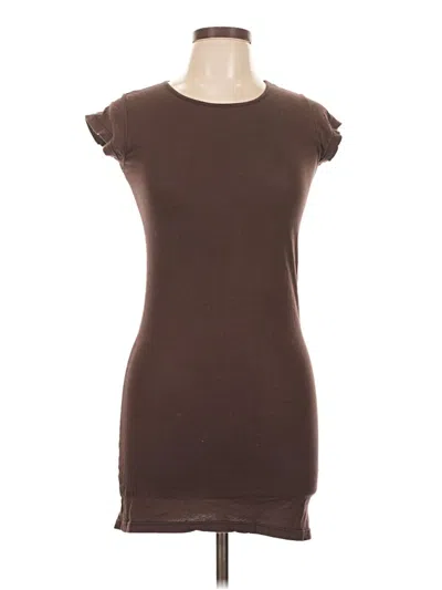 Pre-owned Unbranded Casual Dress In Brown