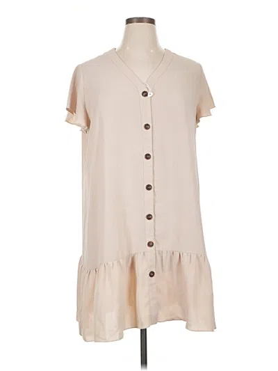 Pre-owned Unbranded Casual Dress In Brown