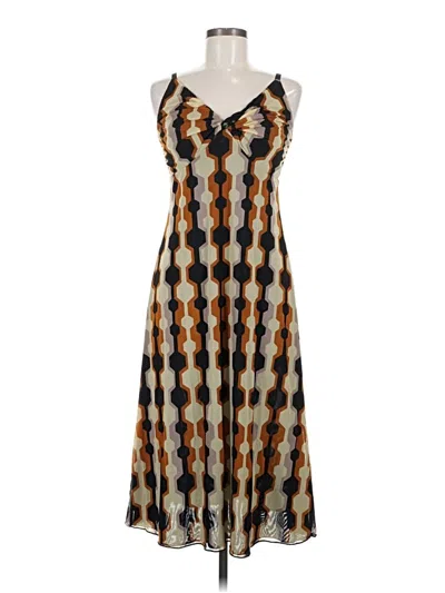 Pre-owned Unbranded Casual Dress In Brown