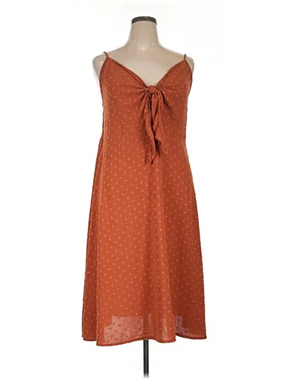 Pre-owned Unbranded Casual Dress In Brown