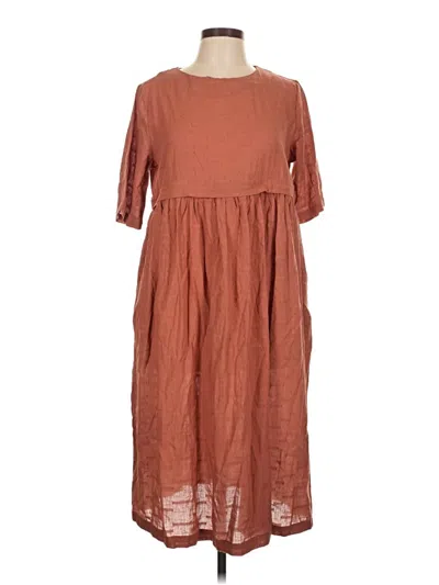 Pre-owned Unbranded Casual Dress In Brown