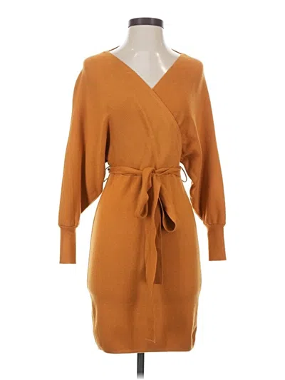 Pre-owned Unbranded Casual Dress In Brown
