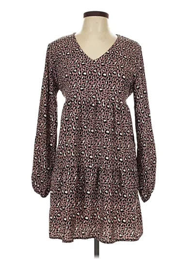 Pre-owned Unbranded Casual Dress In Brown