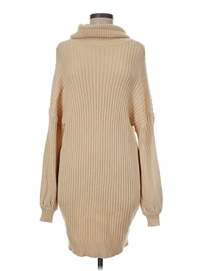 Pre-owned Unbranded Casual Dress In Brown