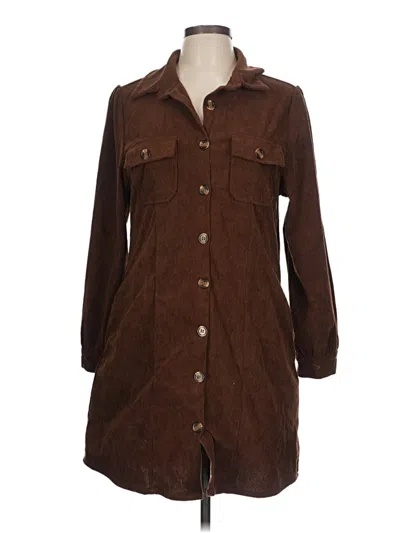 Pre-owned Unbranded Casual Dress In Brown