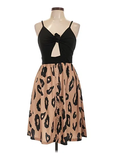 Pre-owned Unbranded Casual Dress In Brown