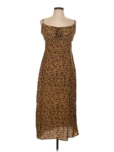 Pre-owned Unbranded Casual Dress In Brown