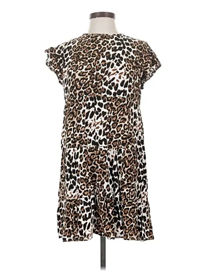 Pre-owned Unbranded Casual Dress In Brown